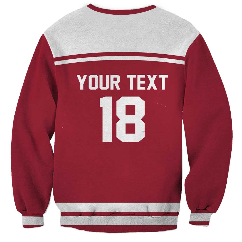 Latvia Hockey Pride Custom Sweatshirt Baltic Ice Warriors