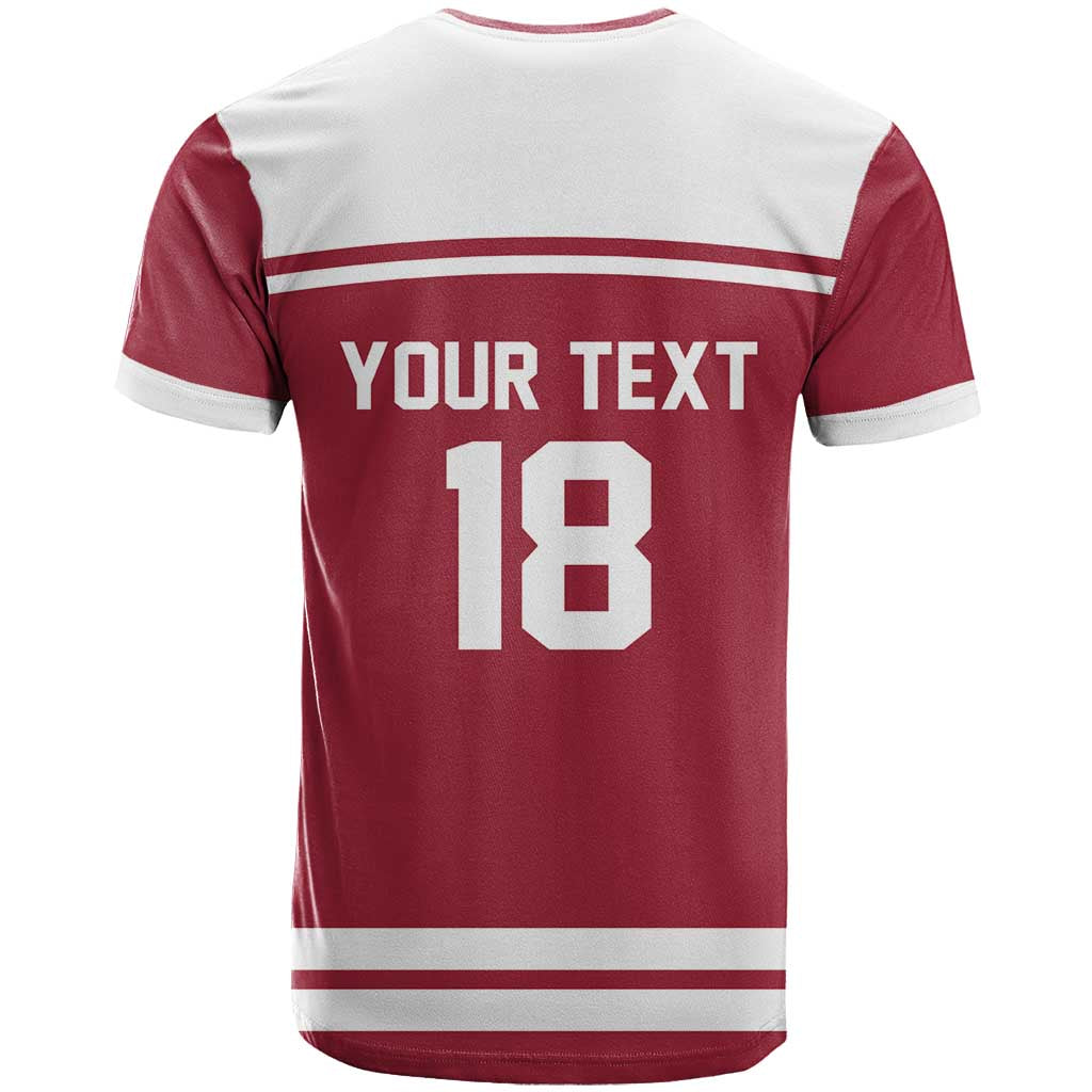 Latvia Hockey Pride Custom T Shirt Baltic Ice Warriors
