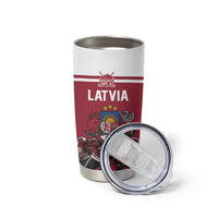 Latvia Hockey Pride Custom Tumbler Cup Baltic Ice Warriors