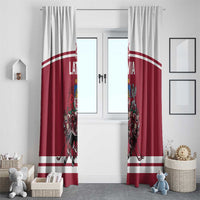 Latvia Hockey Pride Window Curtain Baltic Ice Warriors