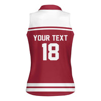 Latvia Hockey Pride Custom Women Sleeveless Polo Shirt Baltic Ice Warriors