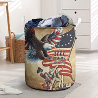 United States Flag Day Eagle 1777 Laundry Basket Patriotic American Flag