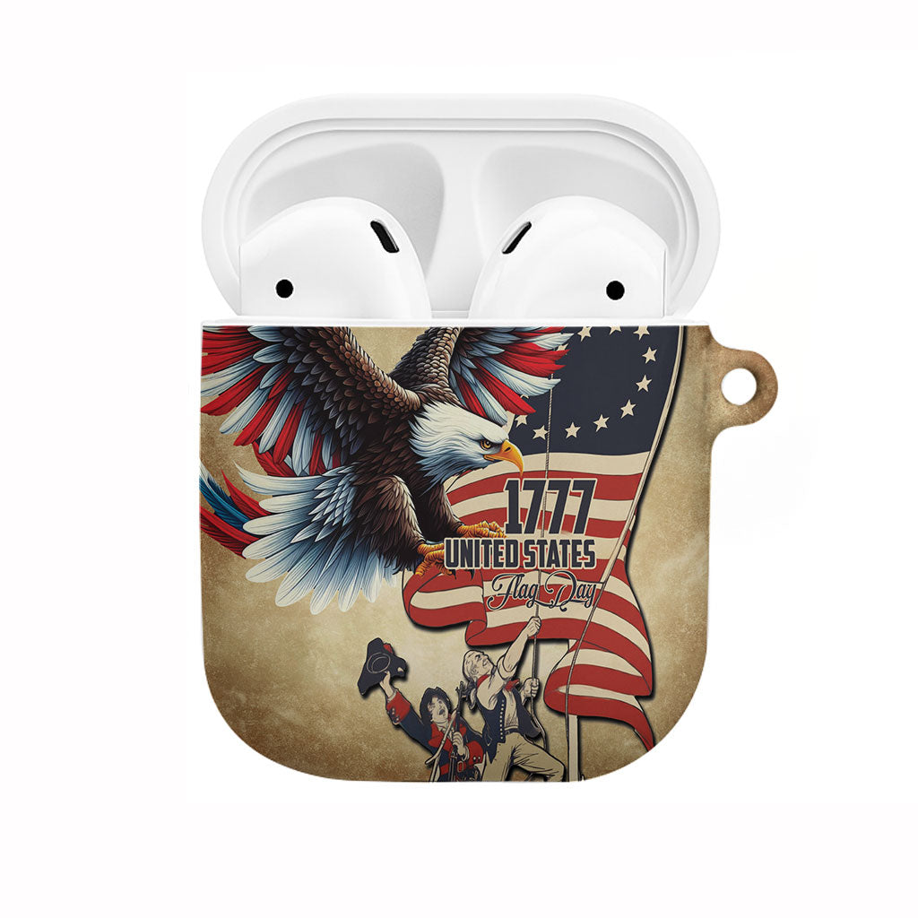 United States Flag Day Eagle 1777 AirPods Case Patriotic American Flag