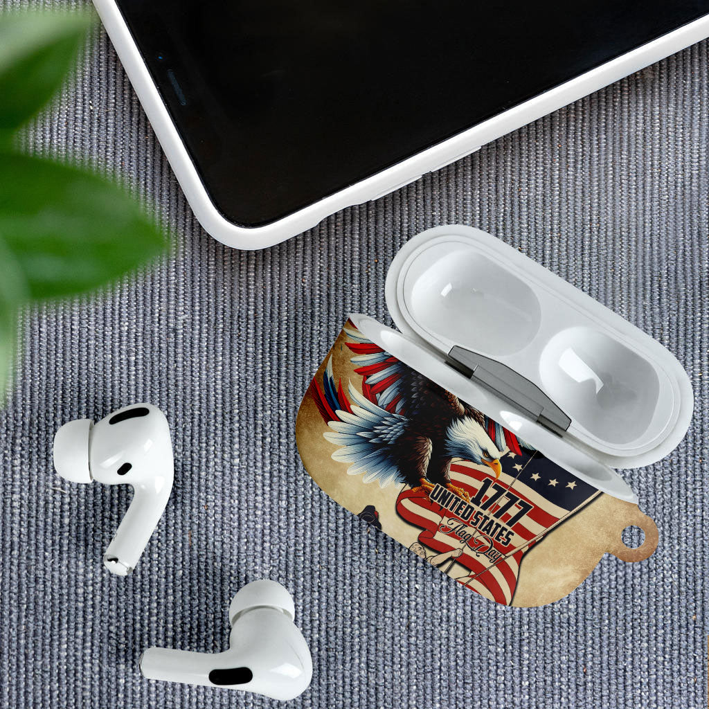 United States Flag Day Eagle 1777 AirPods Case Patriotic American Flag