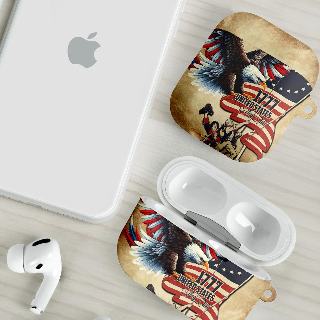 United States Flag Day Eagle 1777 AirPods Case Patriotic American Flag