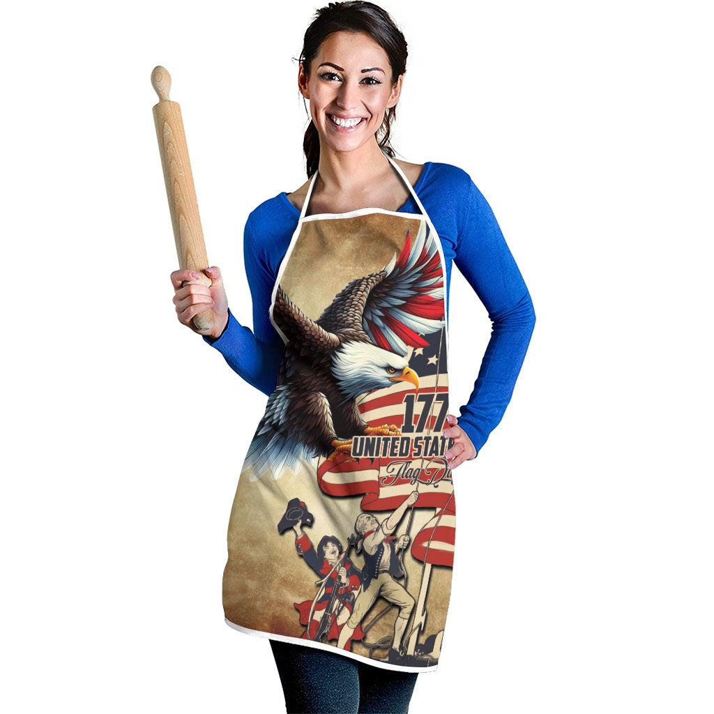 United States Flag Day Eagle 1777 Apron Patriotic American Flag