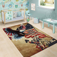 United States Flag Day Eagle 1777 Area Rug Patriotic American Flag