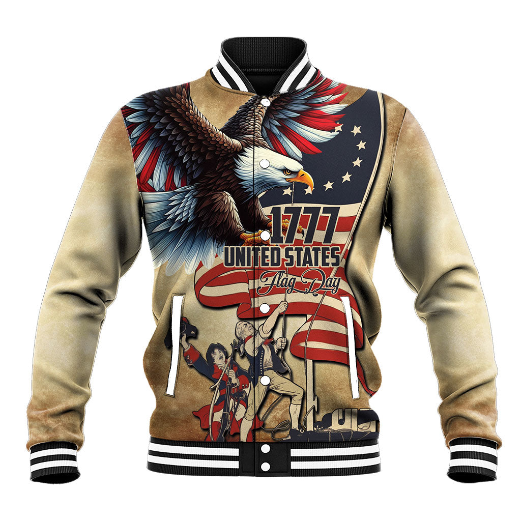 United States Flag Day Eagle 1777 Baseball Jacket Patriotic American Flag