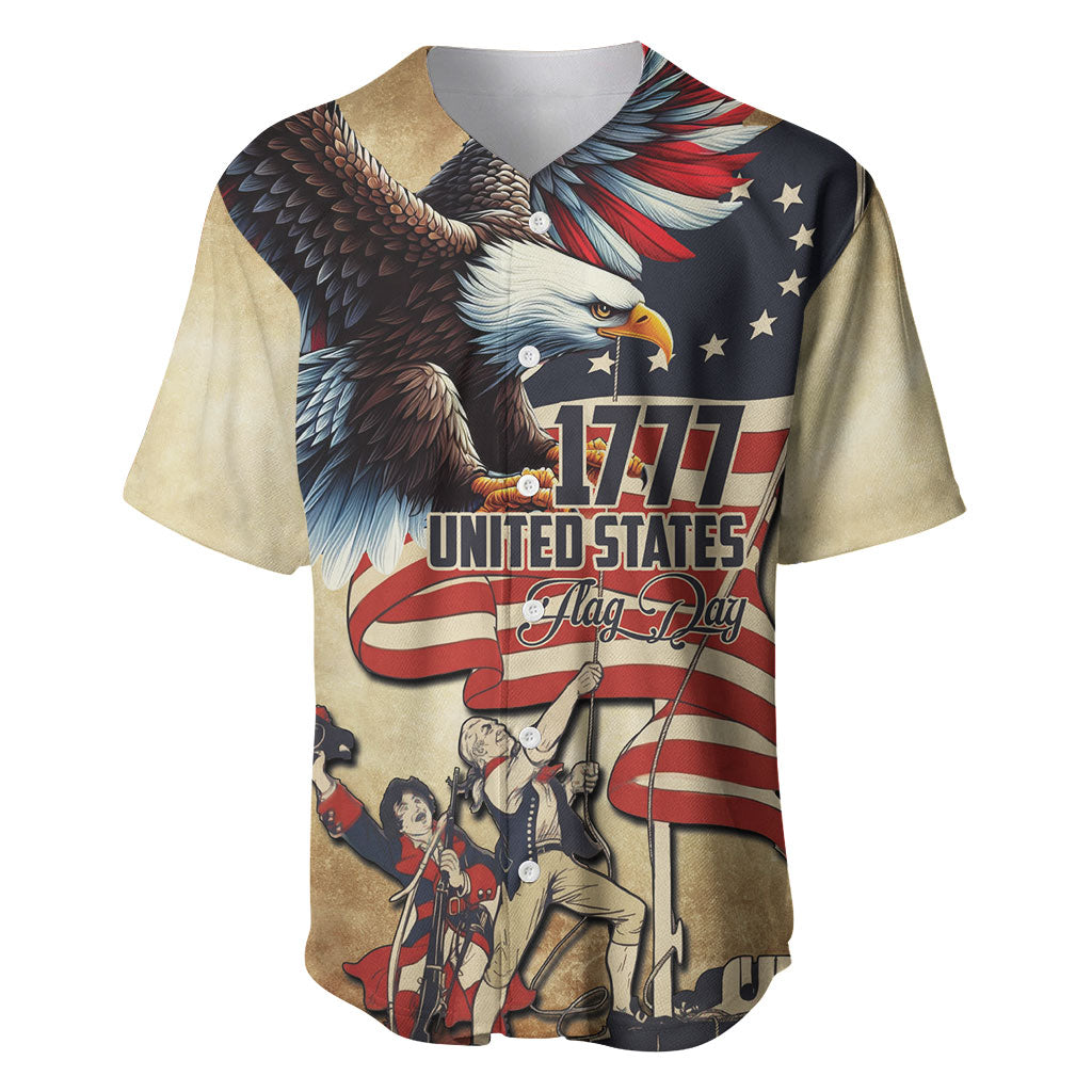United States Flag Day Eagle 1777 Baseball Jersey Patriotic American Flag