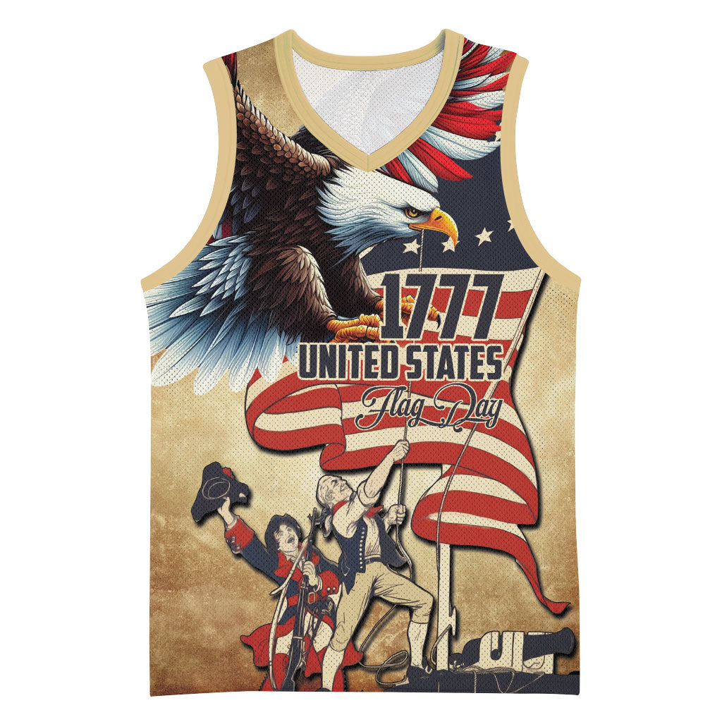 United States Flag Day Eagle 1777 Basketball Jersey Patriotic American Flag