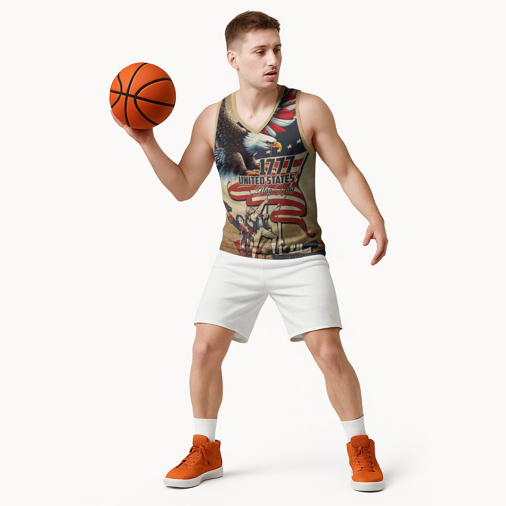 United States Flag Day Eagle 1777 Basketball Jersey Patriotic American Flag