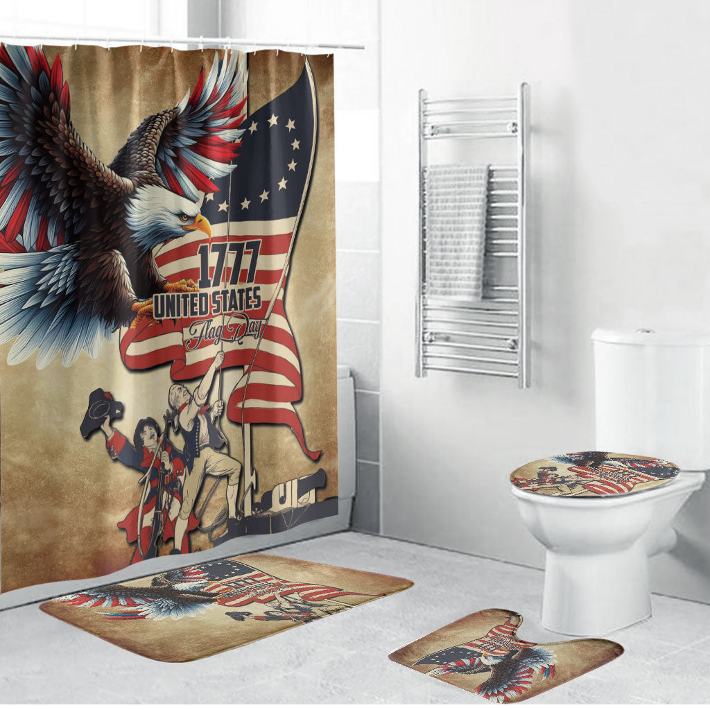 United States Flag Day Eagle 1777 Bathroom Set Patriotic American Flag