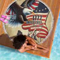 United States Flag Day Eagle 1777 Beach Blanket Patriotic American Flag