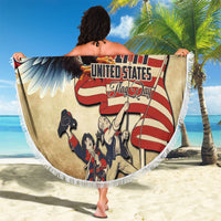 United States Flag Day Eagle 1777 Beach Blanket Patriotic American Flag