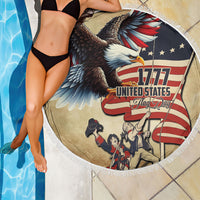 United States Flag Day Eagle 1777 Beach Blanket Patriotic American Flag