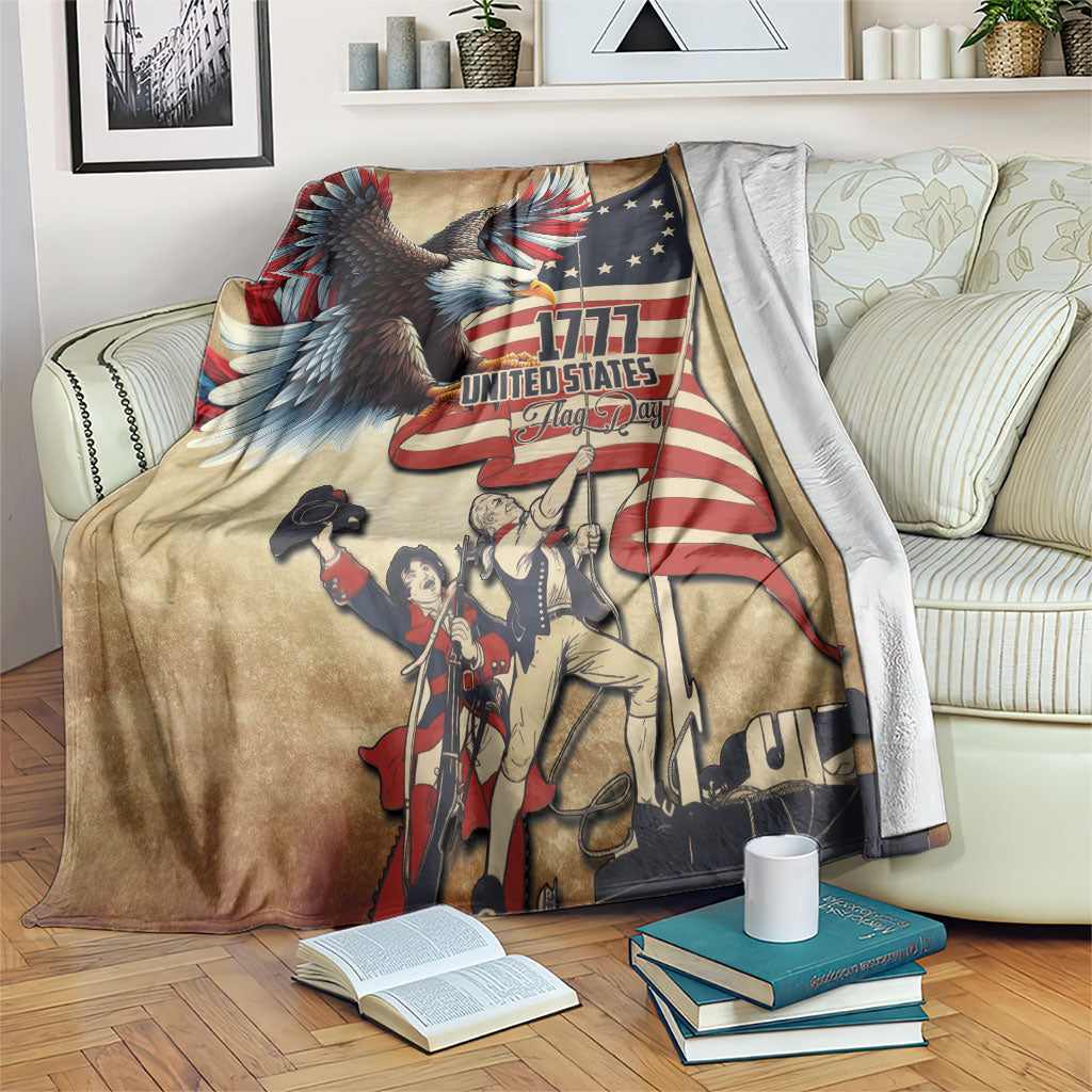 United States Flag Day Eagle 1777 Blanket Patriotic American Flag