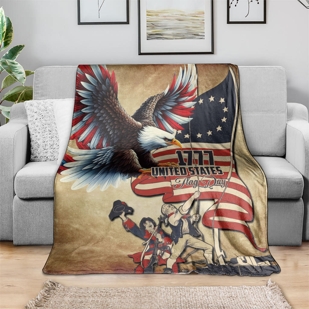 United States Flag Day Eagle 1777 Blanket Patriotic American Flag