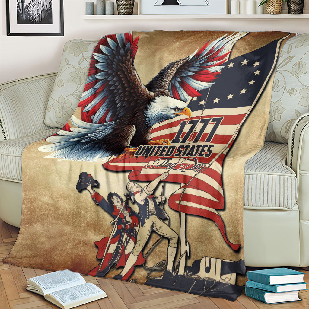United States Flag Day Eagle 1777 Blanket Patriotic American Flag
