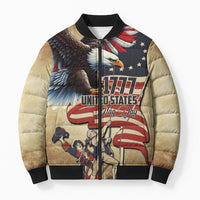 United States Flag Day Eagle 1777 Bomber Puffer Jacket Patriotic American Flag