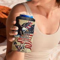 United States Flag Day Eagle 1777 4 in 1 Can Cooler Tumbler Patriotic American Flag
