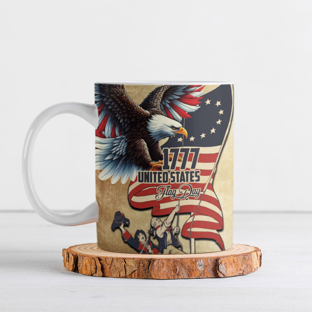 United States Flag Day Eagle 1777 Ceramic Mug Patriotic American Flag