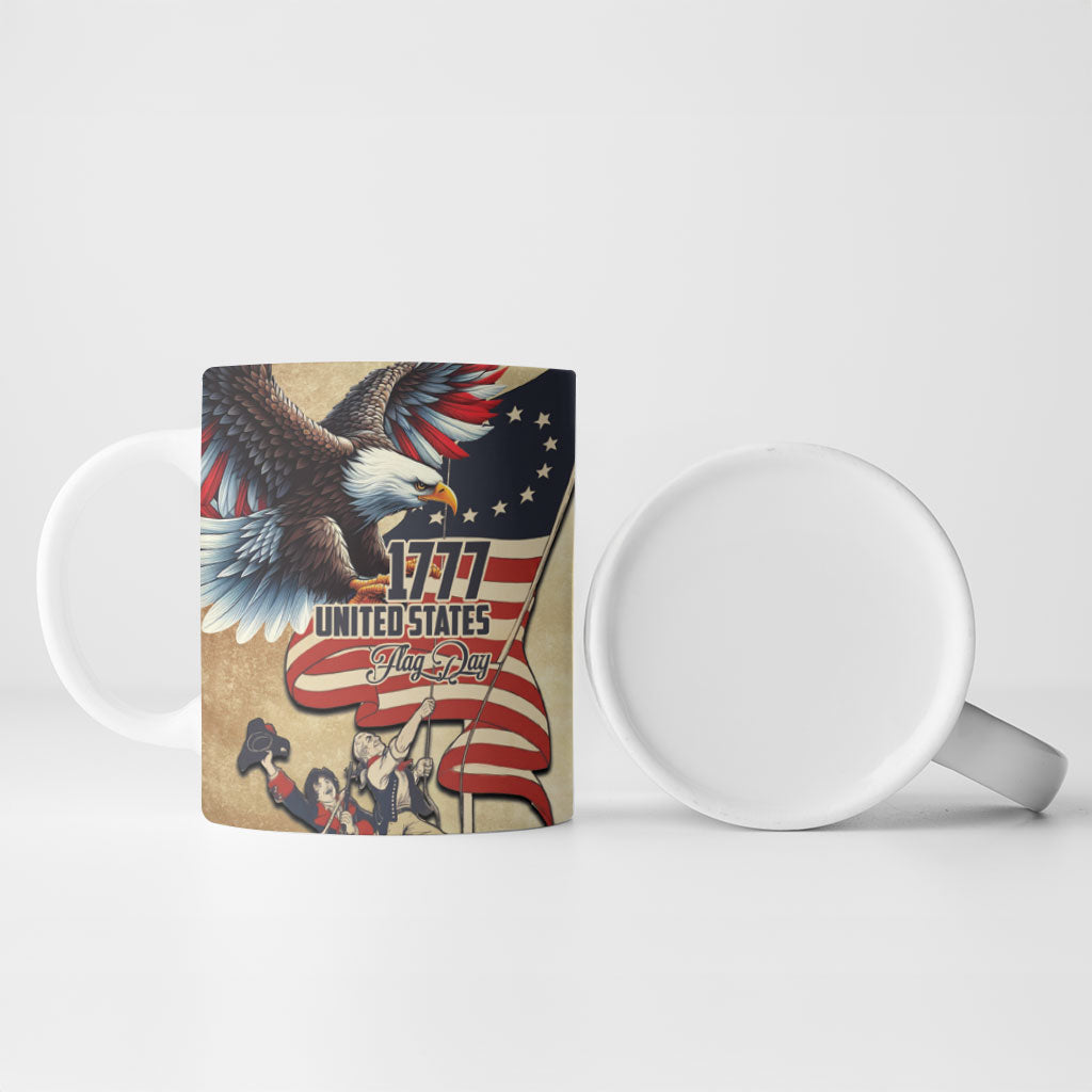 United States Flag Day Eagle 1777 Ceramic Mug Patriotic American Flag