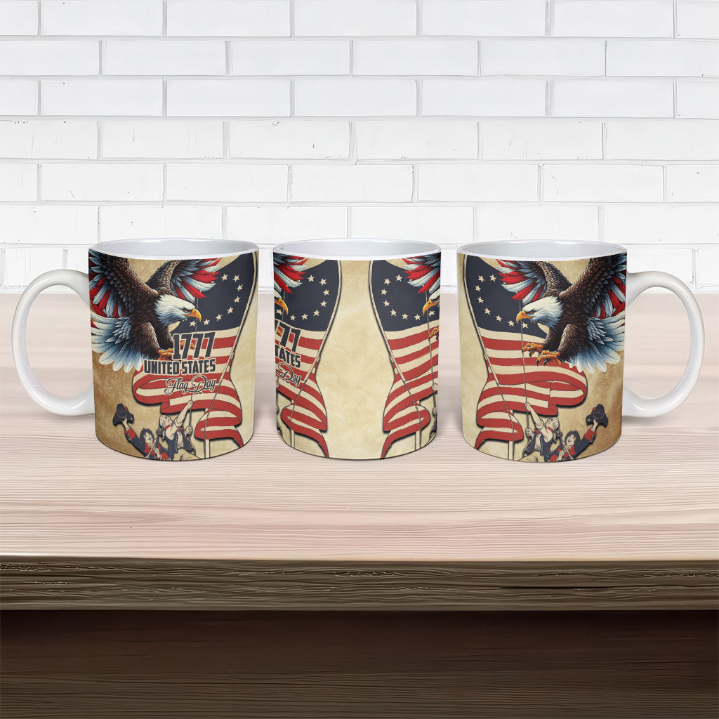 United States Flag Day Eagle 1777 Ceramic Mug Patriotic American Flag