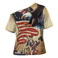 United States Flag Day Eagle 1777 Cross Shoulder Shirt Patriotic American Flag