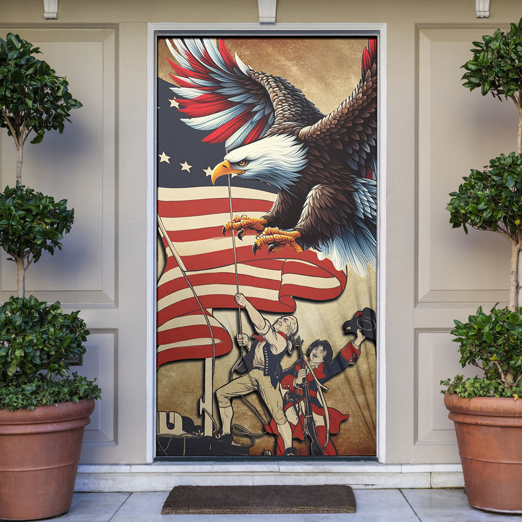 United States Flag Day Eagle 1777 Door Cover Patriotic American Flag