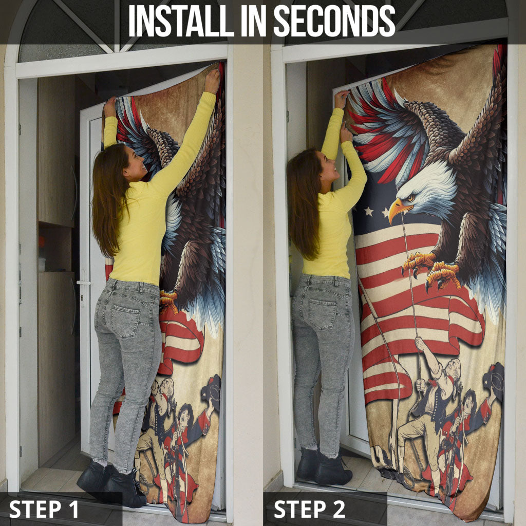 United States Flag Day Eagle 1777 Door Cover Patriotic American Flag