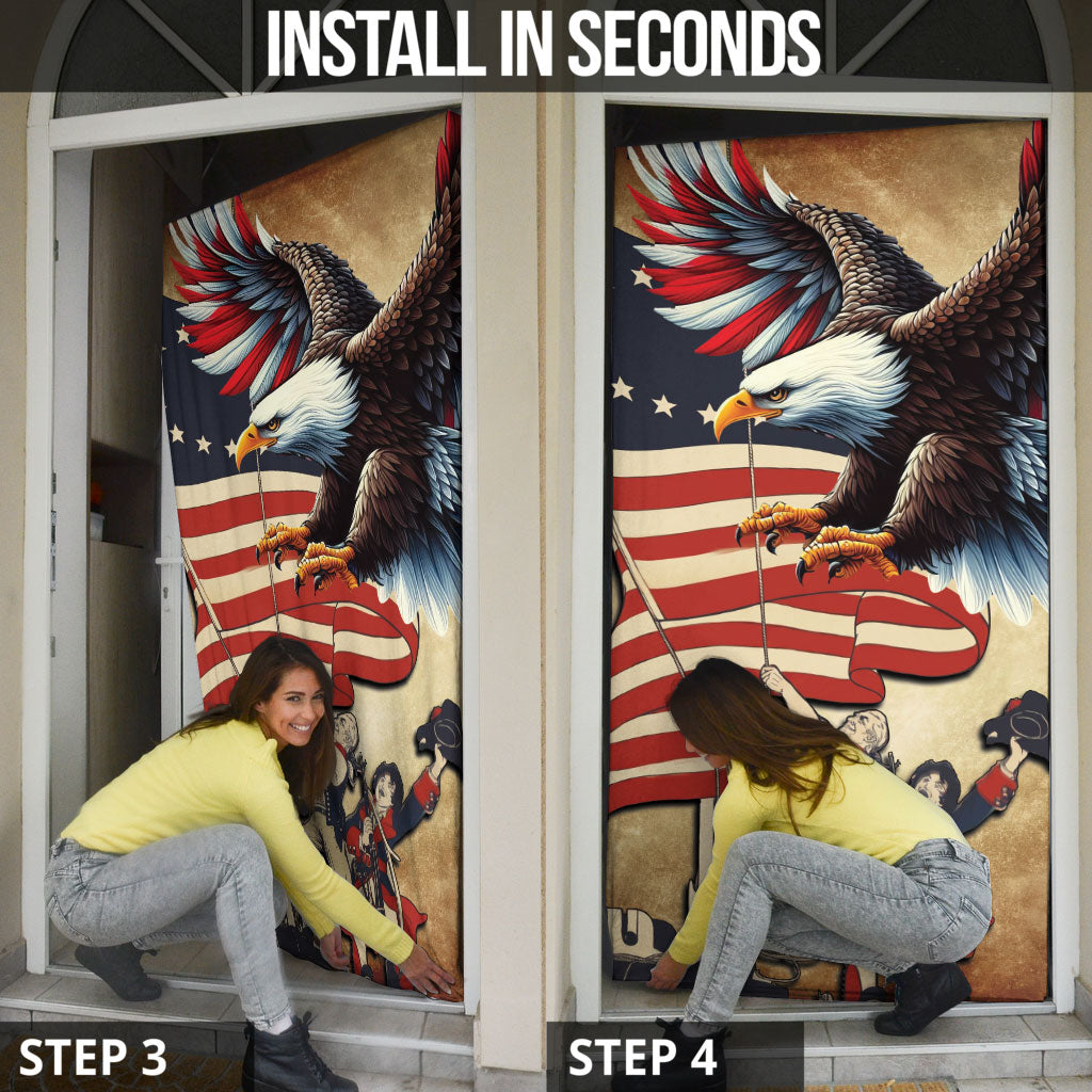 United States Flag Day Eagle 1777 Door Cover Patriotic American Flag