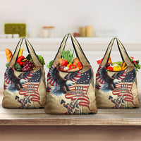 United States Flag Day Eagle 1777 Grocery Bag Patriotic American Flag