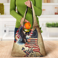 United States Flag Day Eagle 1777 Grocery Bag Patriotic American Flag