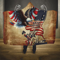 United States Flag Day Eagle 1777 Hooded Blanket Patriotic American Flag