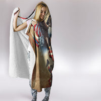 United States Flag Day Eagle 1777 Hooded Blanket Patriotic American Flag