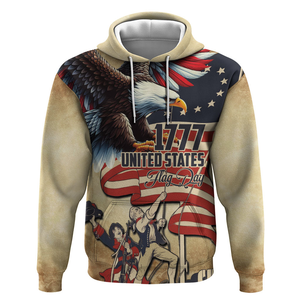 United States Flag Day Eagle 1777 Hoodie Patriotic American Flag