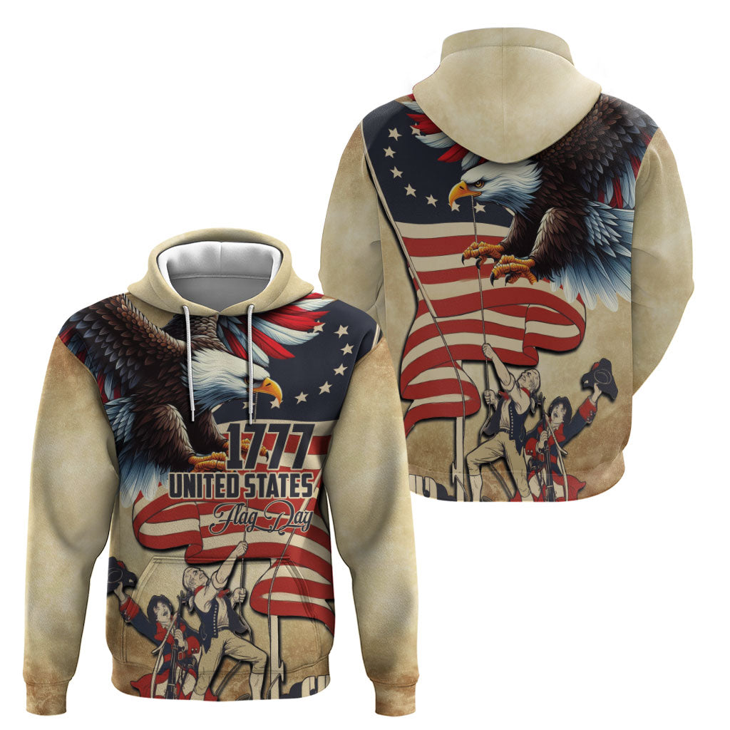United States Flag Day Eagle 1777 Hoodie Patriotic American Flag