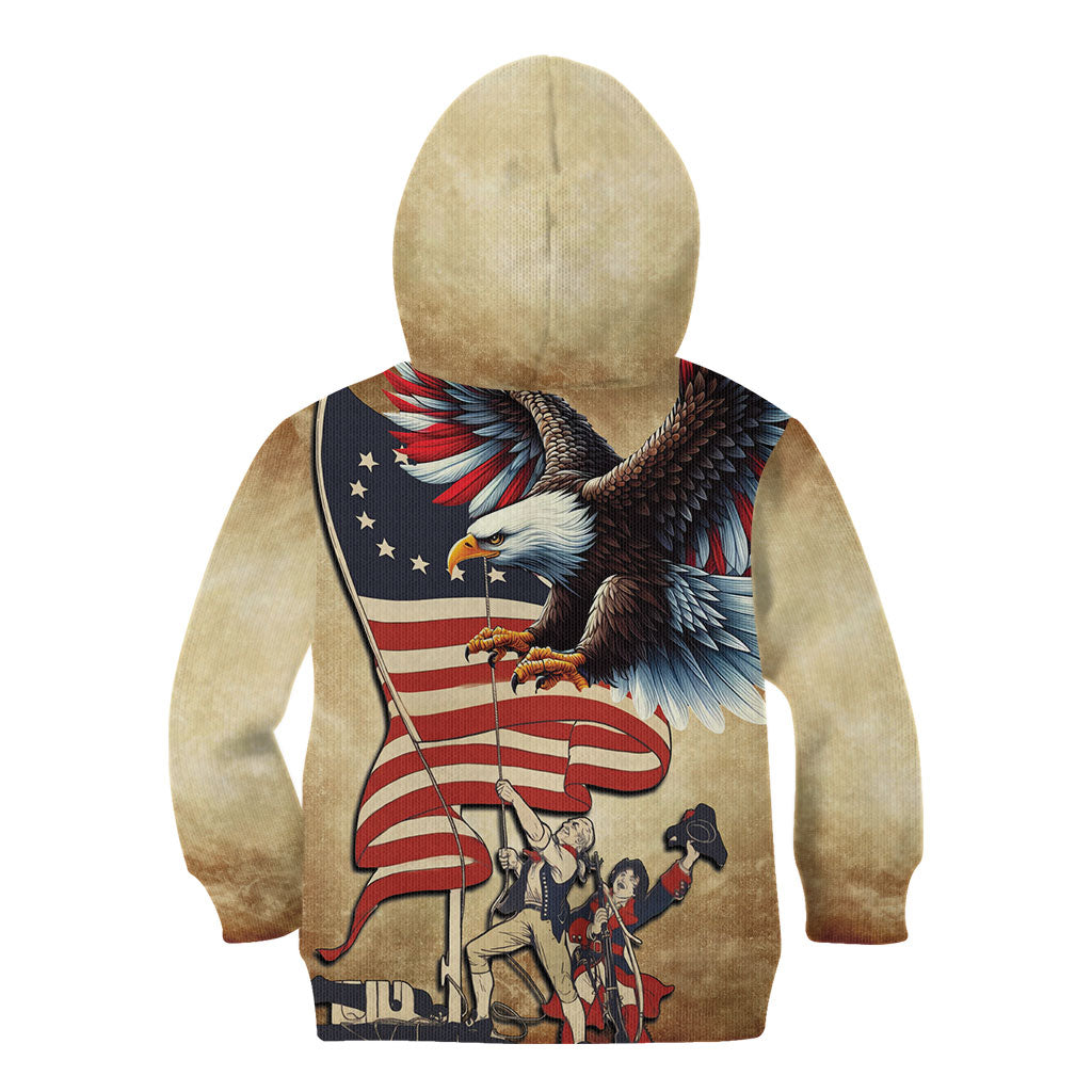 United States Flag Day Eagle 1777 Kid Hoodie Patriotic American Flag