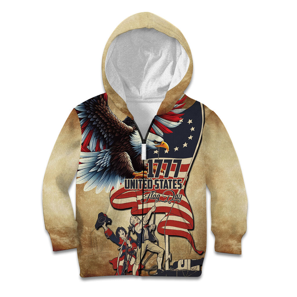 United States Flag Day Eagle 1777 Kid Hoodie Patriotic American Flag