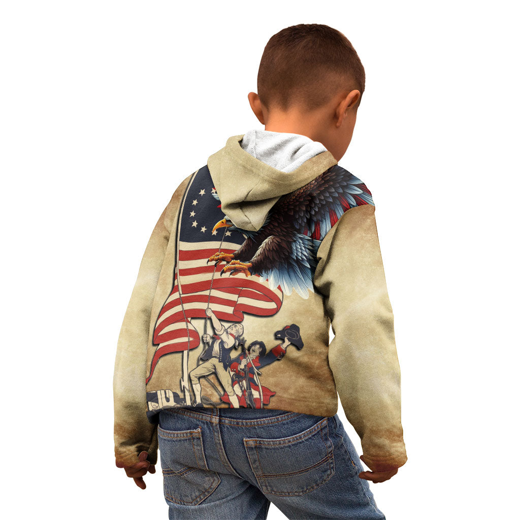 United States Flag Day Eagle 1777 Kid Hoodie Patriotic American Flag