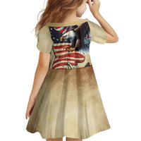 United States Flag Day Eagle 1777 Kid Short Sleeve Dress Patriotic American Flag