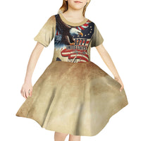 United States Flag Day Eagle 1777 Kid Short Sleeve Dress Patriotic American Flag
