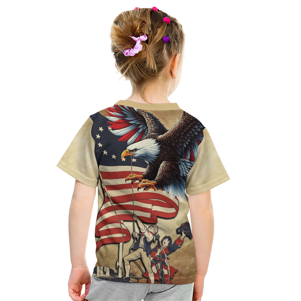 United States Flag Day Eagle 1777 Kid T Shirt Patriotic American Flag