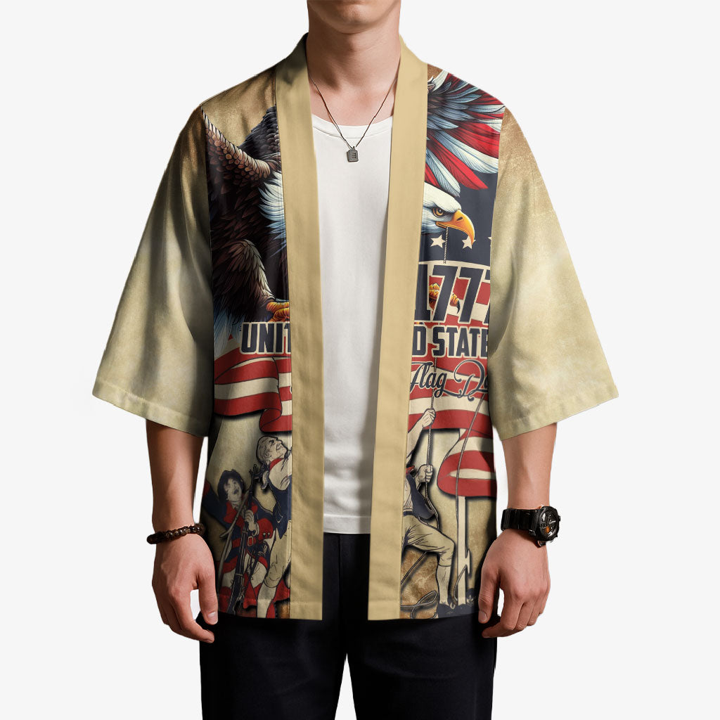 United States Flag Day Eagle 1777 Kimono Patriotic American Flag