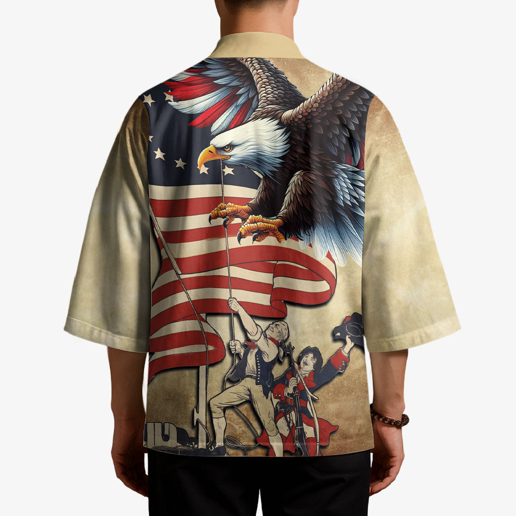 United States Flag Day Eagle 1777 Kimono Patriotic American Flag