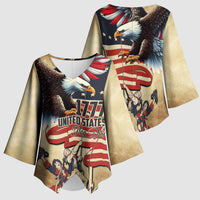 United States Flag Day Eagle 1777 Kimono Sleeve Blouse Patriotic American Flag