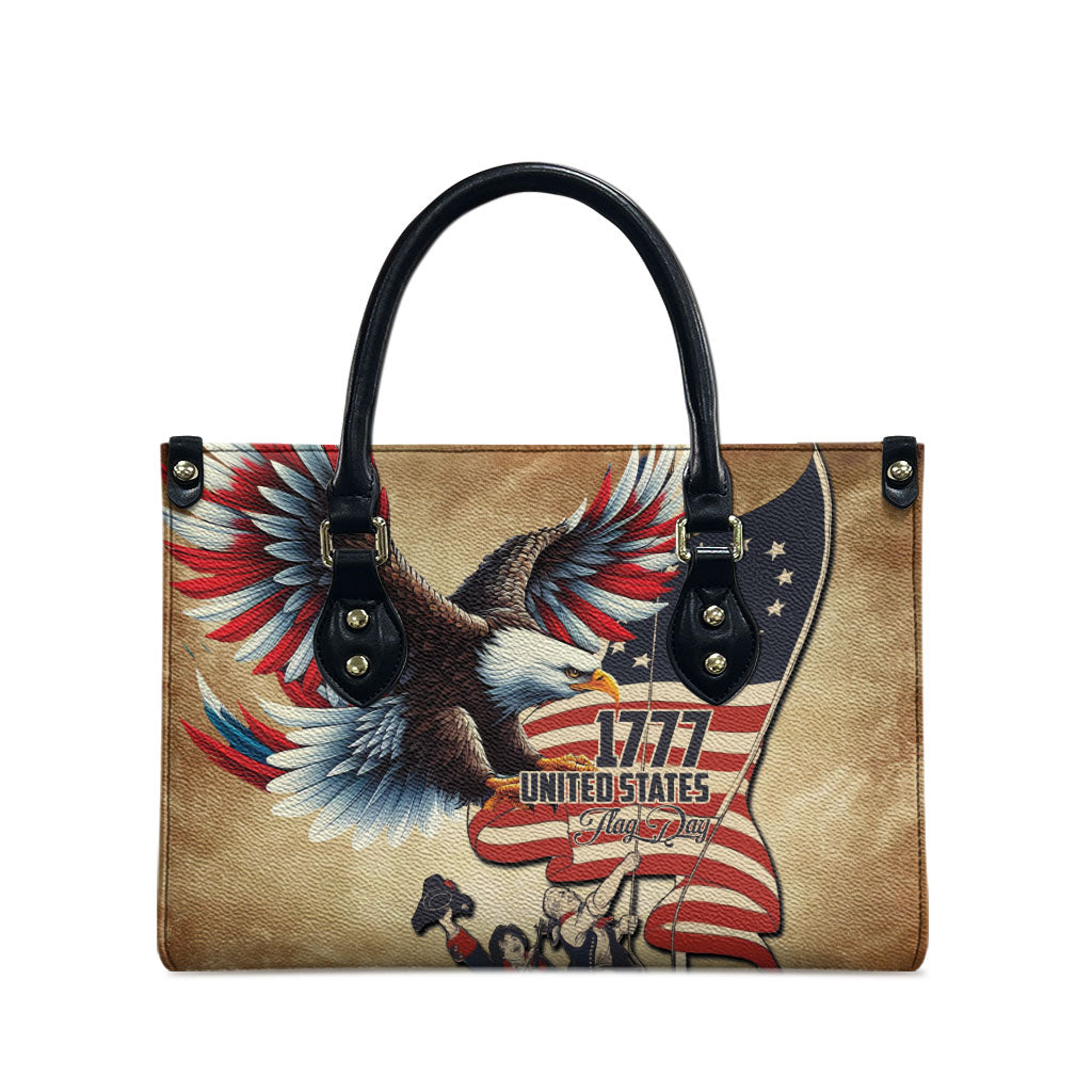 United States Flag Day Eagle 1777 Leather Bag Patriotic American Flag