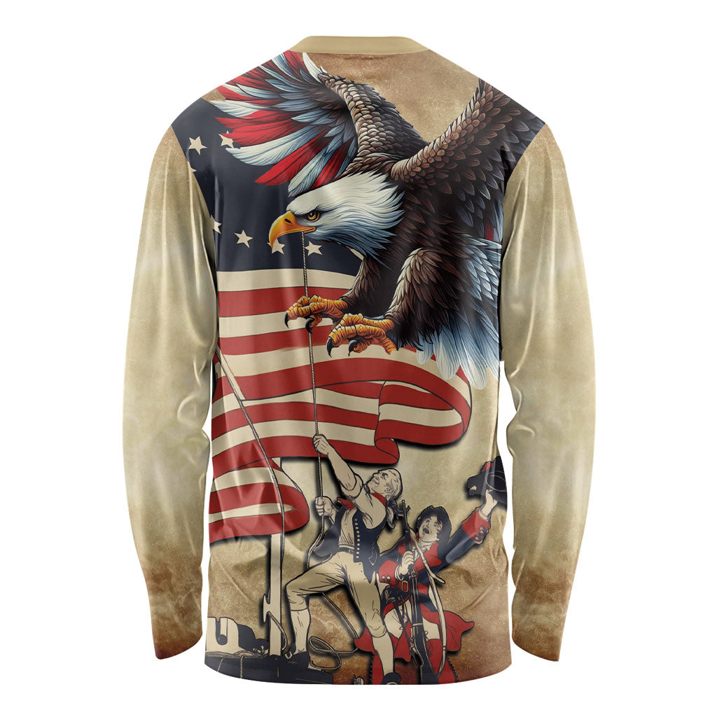 United States Flag Day Eagle 1777 Long Sleeve Shirt Patriotic American Flag