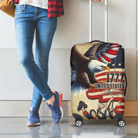 United States Flag Day Eagle 1777 Luggage Cover Patriotic American Flag