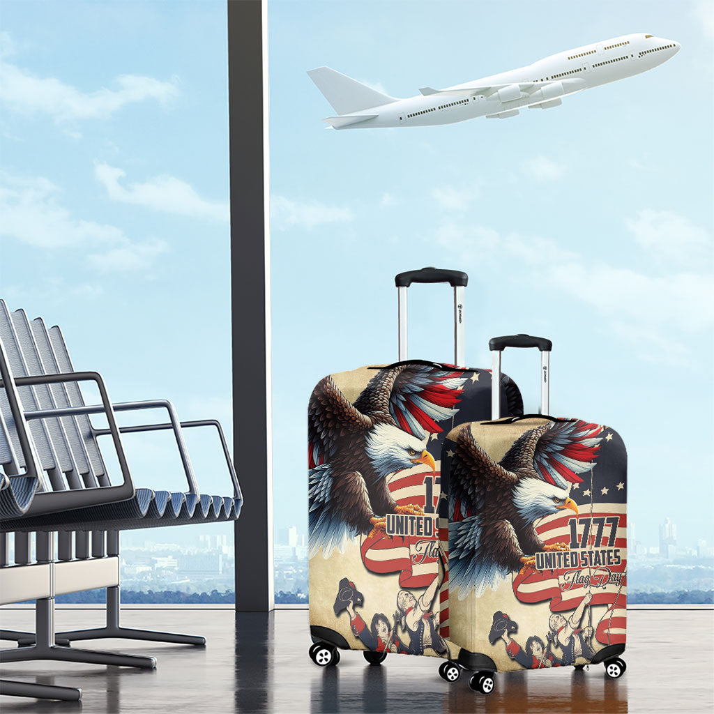 United States Flag Day Eagle 1777 Luggage Cover Patriotic American Flag